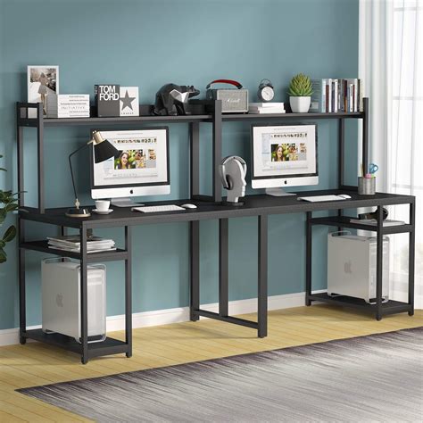 Buy Tribesigns 94 5 Inches Computer Desk With Hutch Extra Long Two