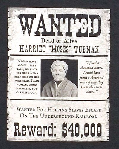 Harriet Tubman Wanted Poster
