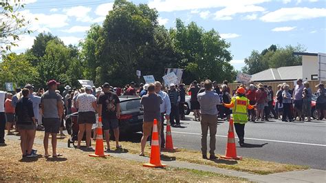 Anger Spills Out Onto The Road At Woodend Bypass Protest R Chch