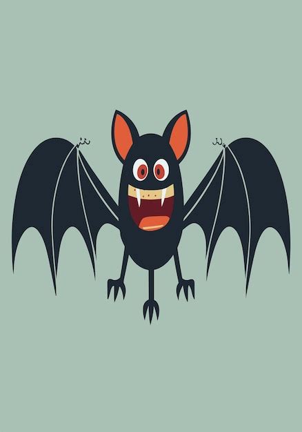 Premium Vector Halloween Vampire Bat 2d Clipart Vector Design