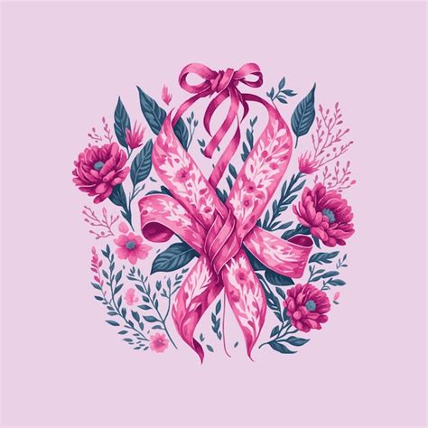 Premium Vector | Breast cancer awareness day ribbon Illustration