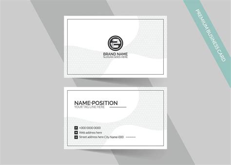 Abstract White Business Card Template Vector Art At Vecteezy