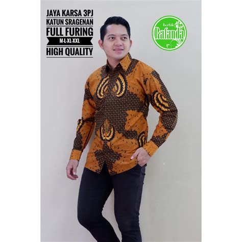 Jual JAYAKARSA 3 RAFANDA BAJU KEMEJA BATIK SOLO PRIA LENGAN PANJANG