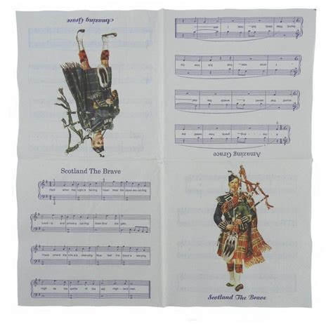 Premium New Scottish Piper Sheet Music Napkins Pack Of Etsy Uk