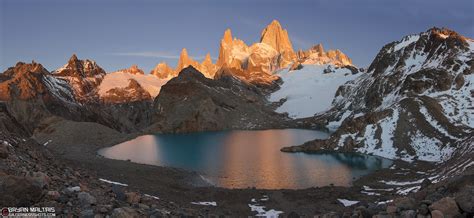 Laguna De Los Tres Fitz Roy Argentina El Chalten Panoramic