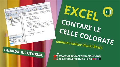 Excel Macro Per Contare Celle In Base Al Colore YouTube