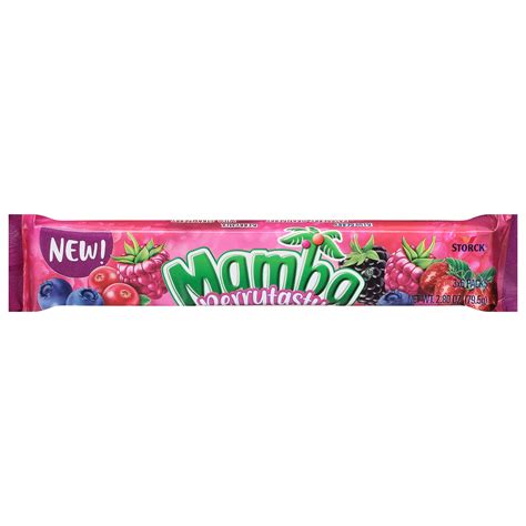 Mamba Berrytasty Fruit Chews Chewy Candy 28 Oz 18 Piece Stick Pack