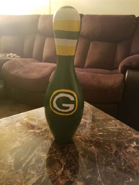 Green Bay Packers Bowling Pin Bowling Pins Bowling Pin Crafts Bowling