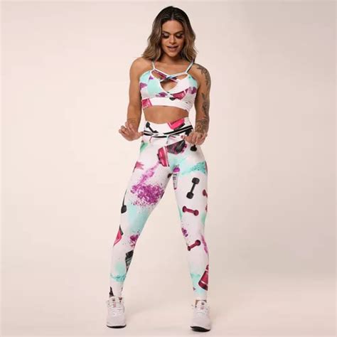 Conjunto Academia Legging Franzido Empina Levanta Bumbum Parcelamento