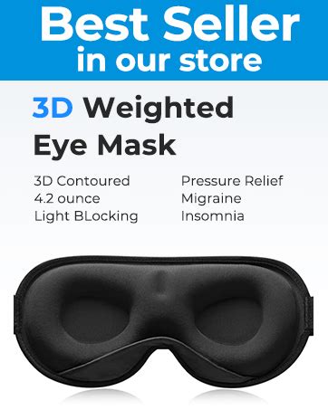 Yfong D Micro Weighted Sleep Mask For Women And Men Pressure Relief