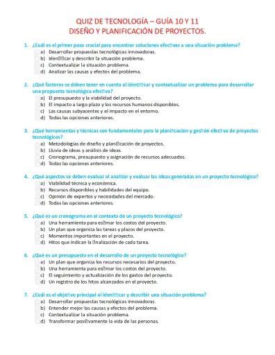 QUIZ DE TECNOLOGÍA GRADO NOVENO GUÍA 10 Y 11 Worksheets