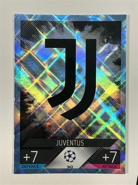 343 Team Badge Crystal Foil Parallel Juventus Topps Match Attax 2022