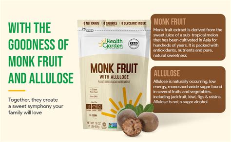 Amazon Health Garden Monk Fruit With Allulose Sweetener Natural