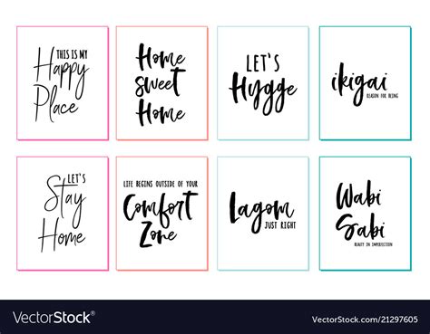 Home wall art prints set Royalty Free Vector Image