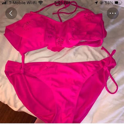 Op Swim Hot Pink Ruffle Bikini Set Poshmark