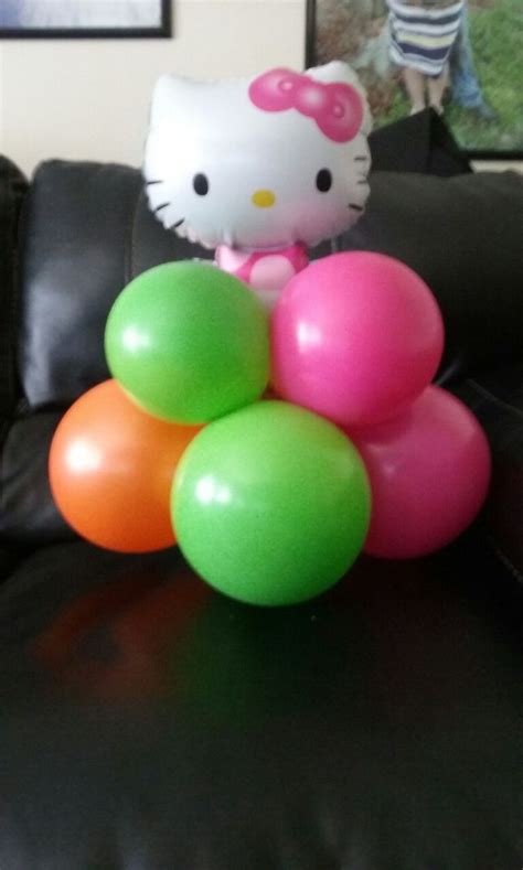 Hello Kitty Balloon Centerpiece Front Balloons Balloon Centerpieces Hello Kitty