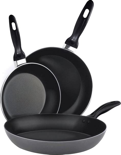 Amazon.com: Aluminum Nonstick Frying Pan Set - (3-Piece 8 Inches, 9.5 ...