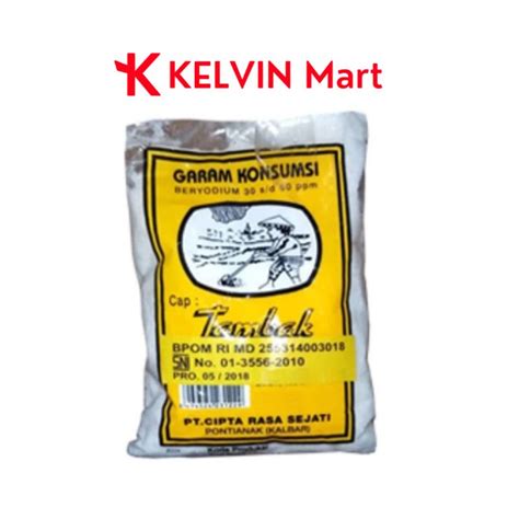 Jual Garam Cap Tambak Garam Beryodium Pcs 150g Kelvin Mart Shopee