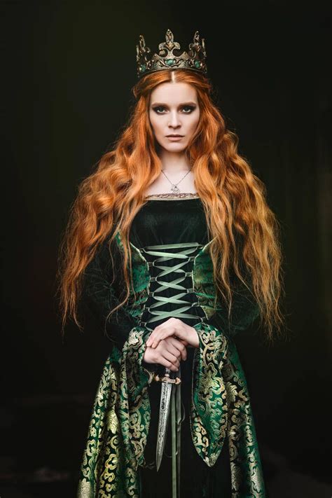 Ginger Queen By Black Bl00d Medieval Dress Green Medieval Dress Fashion