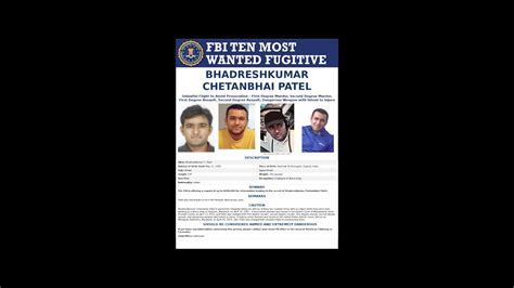 Fbi Most Wanted Bhadreshkumar Chetanbhai Patel Shorts Youtube