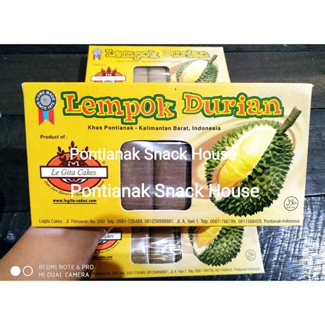 Jual Lempok Durian Legita Cakes Khas Pontianak Indonesia Shopee Indonesia