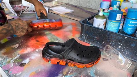 Volcano Spray Paint On My Crocs Youtube