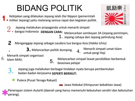 Dampak Pendudukan Jepang Di Bidang Ekonomi Sosial Politik Ppt