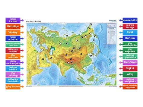 Mapa Fizyczna Azji Labelled Diagram