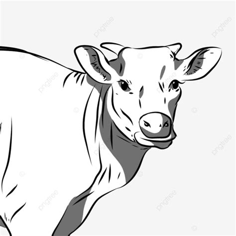 Head Cow Line Art, Cow Drawing, Head Drawing, Cow PNG Transparent ...