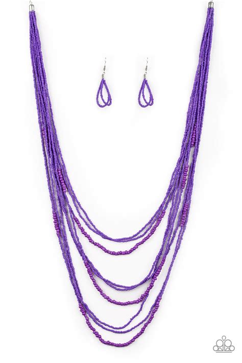 Paparazzi Accessories Totally Tonga Purple Seed Bead Necklace