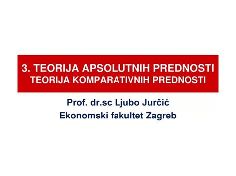 Ppt Teorija Apsolutnih Prednosti Teorija Komparativnih Prednosti