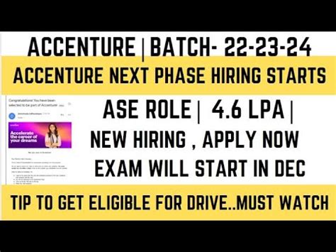 Accenture Biggest Update Off Campus 2023 2024 Batch 4 67 LPA ASE