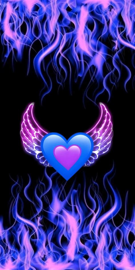 Blue Flame Heart