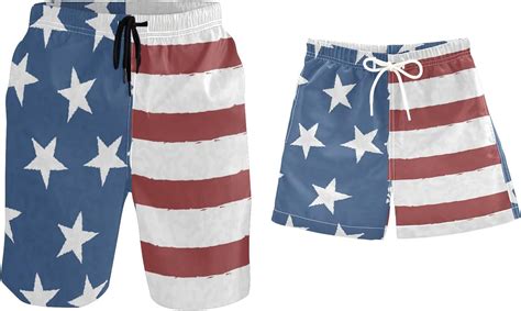 Matching Swim Trunks For Dad And Son American Flag Father Son Matching