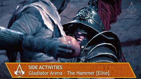 Assassins Creed Origins Side Activities The Hammer Elite Gladiator Arena Youtube