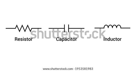 Resistors Capacitors Inductors Symbols Passive Circuit 库存矢量图（免版税）1953581983 Shutterstock