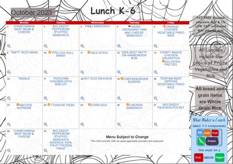 Lunch Calendar | R.M. Miano Elementary