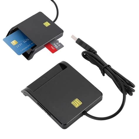 Lecteur de carte à puce USB QIILU Compatible avec cartes à puce 5V