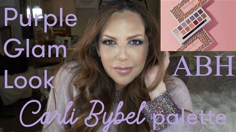 Purple Glam Look With Abh Carli Bybel Palette Youtube