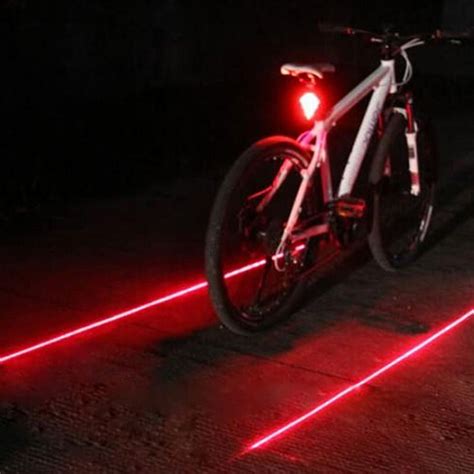 2019 Bike Cycling Lights Waterproof 5 LED 2 Lasers 3 Modes Bike ...