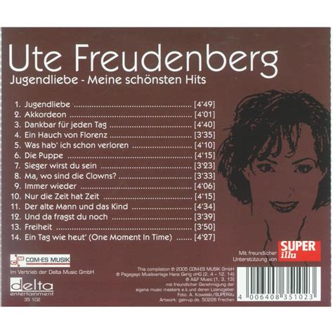 CD Ute Freudenberg Jugendliebe Meine schönsten Hits 17 99