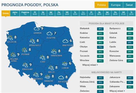 Prognoza Pogody Na 16 Dni Pogoda W INTERIA PL