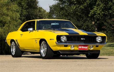 Wallpaper 1969, Yellow, Chevrolet Camaro, Muscle car images for desktop ...