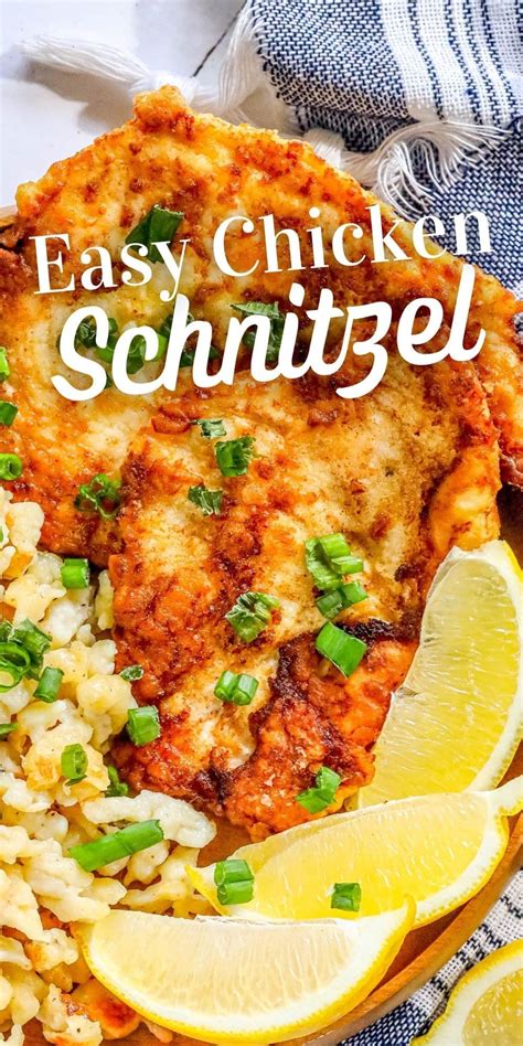 Easy Chicken Schnitzel Recipe Main Dishes Maindishes Schnitzel Recipes Chicken Snitzel