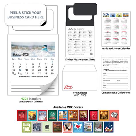 35x625 Inch 12 Month Peel And Stick Custom Calendar Magnets