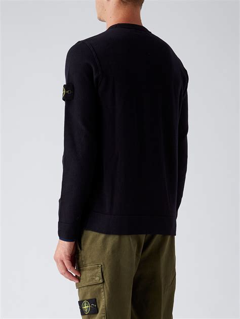 Maglia Uomo Stone Island In Misto Lana Rasata Navy Acquista Online Al