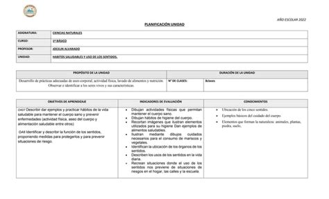 Unidad 1 Ciencias 1º BÁsico Docx