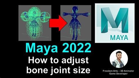 How To Adjust Bone Joint Size Maya Tutorial Youtube