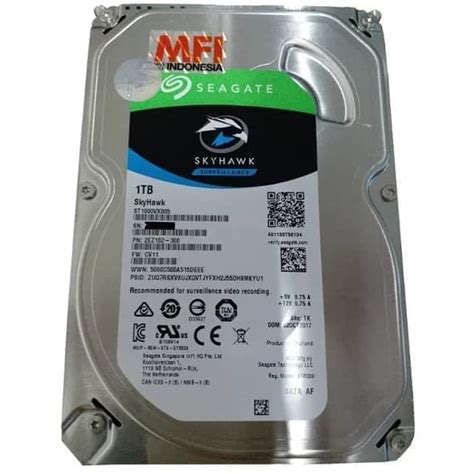 Seagate Skyhawk Hdd Internal 1tb Mfi Resmi Garansi 3 Tahun Cctv