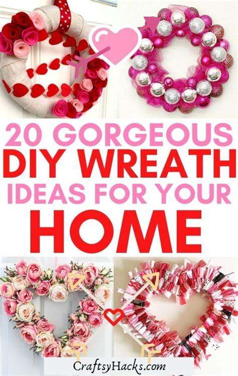 Valentine Wreath Ideas For Your Front Door Craftsy Hacks